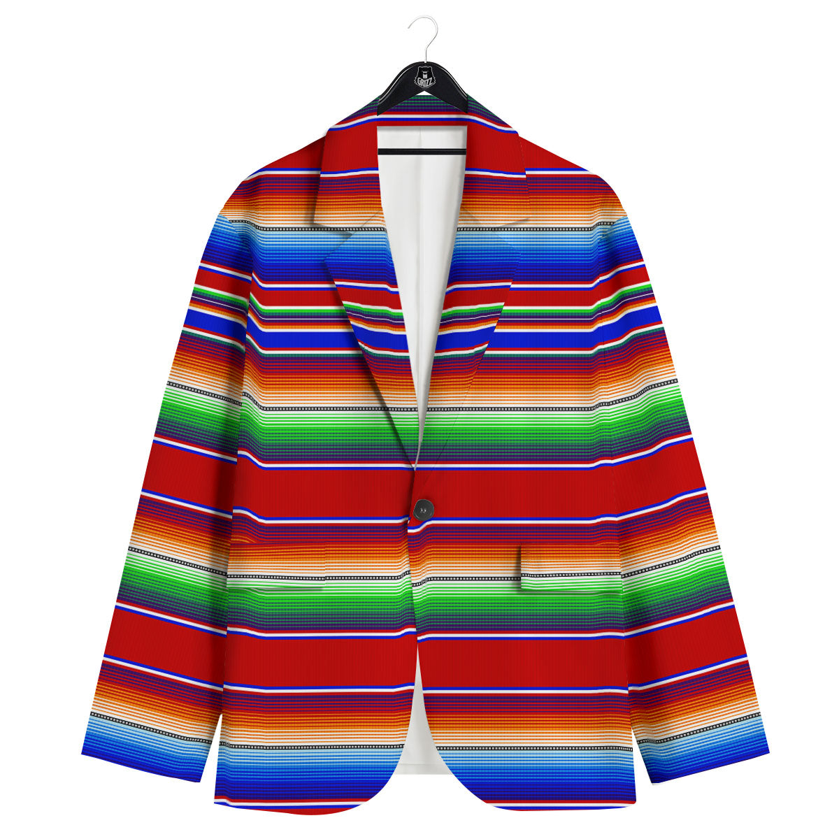 Blanket Stripe Ethnic Mexican Print Men's Sport Coat-grizzshop