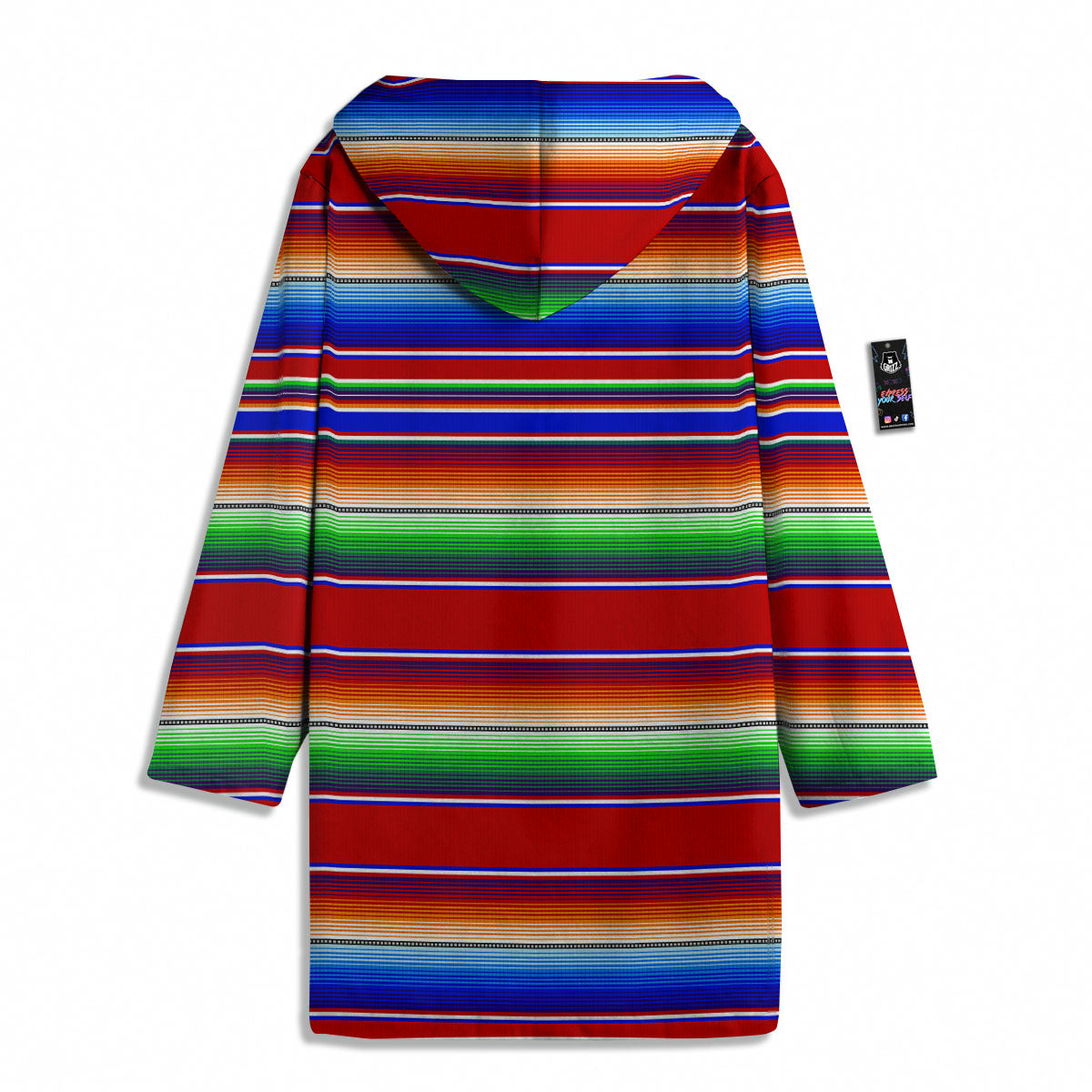Blanket Stripe Ethnic Mexican Print Men's Windbreaker Jacket-grizzshop