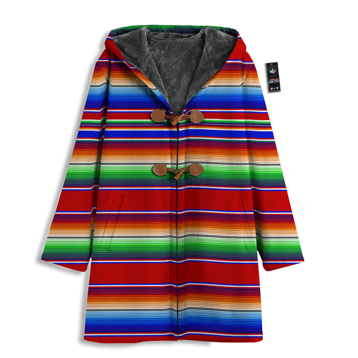Blanket Stripe Ethnic Mexican Print Men's Windbreaker Jacket-grizzshop