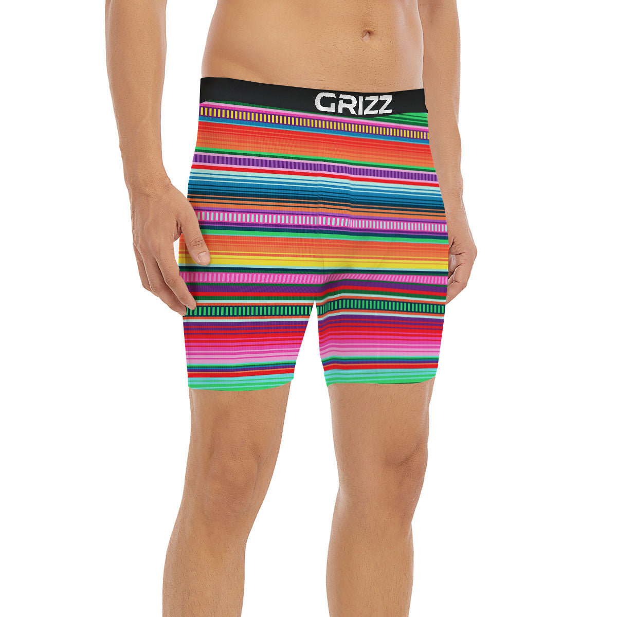 Blanket Stripe Ethnic Serape Print Boxer Briefs-grizzshop