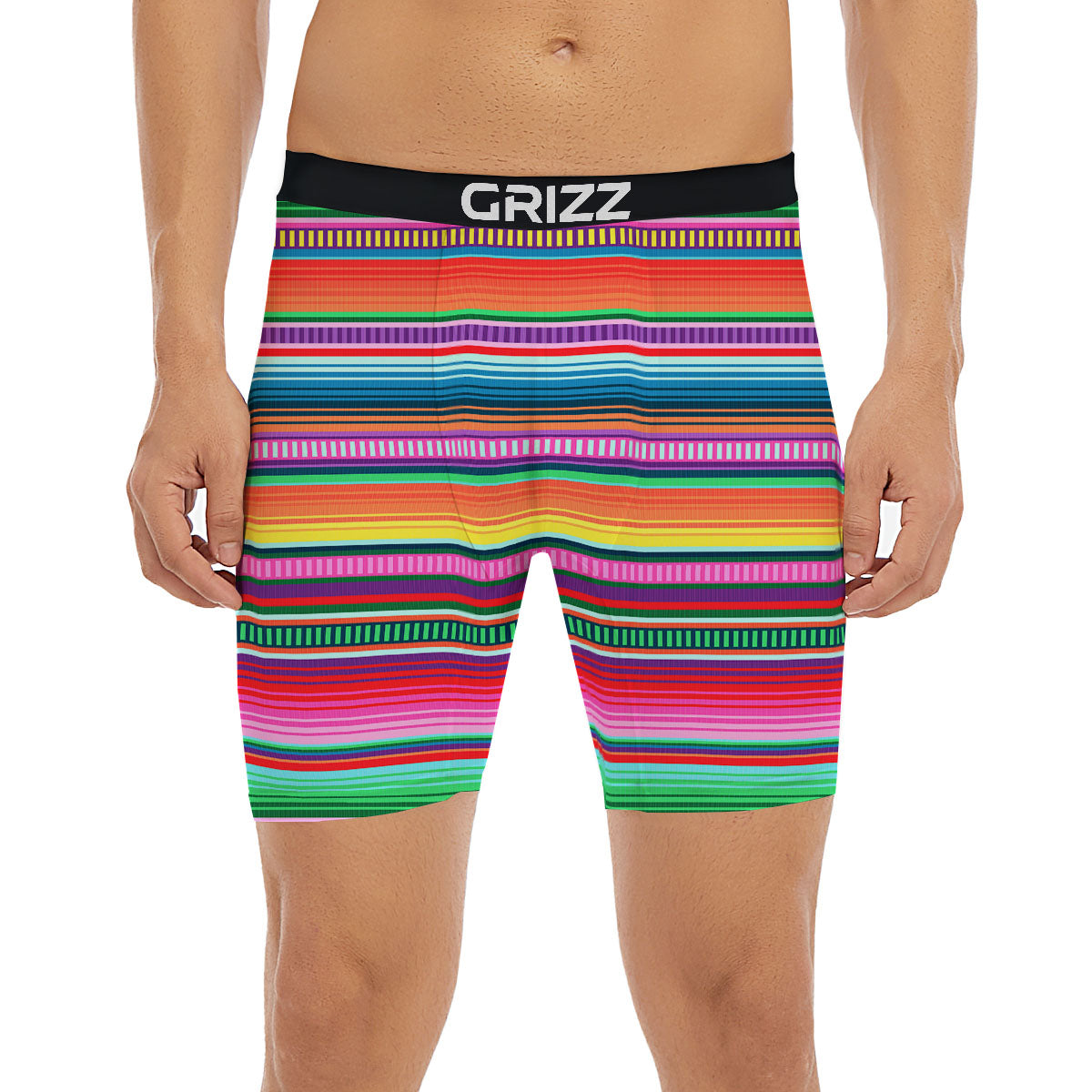 Blanket Stripe Ethnic Serape Print Boxer Briefs-grizzshop