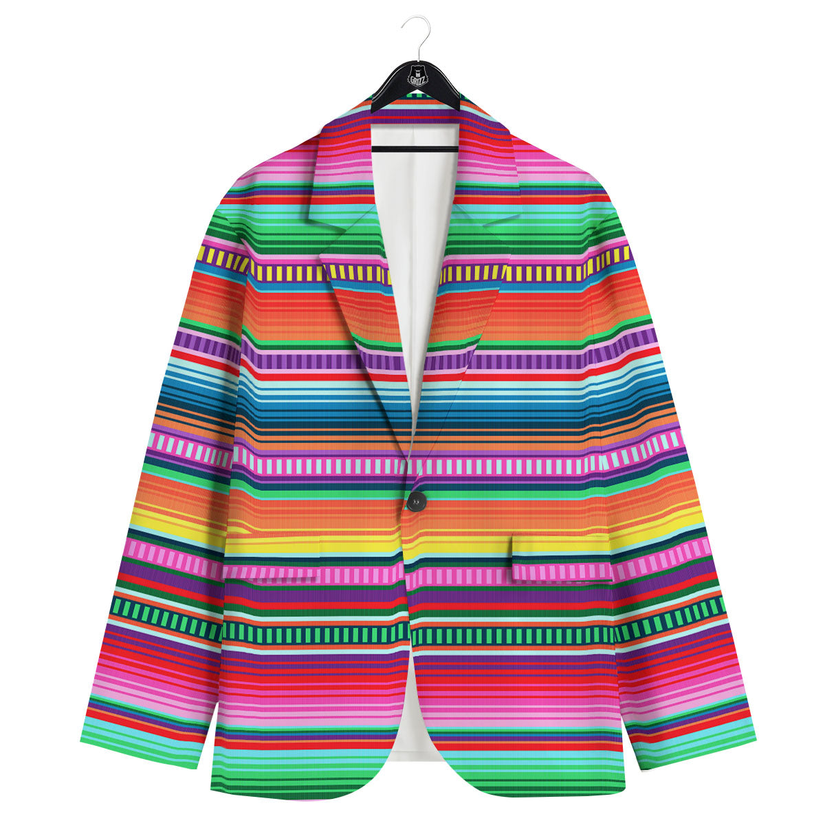 Blanket Stripe Ethnic Serape Print Men's Sport Coat-grizzshop