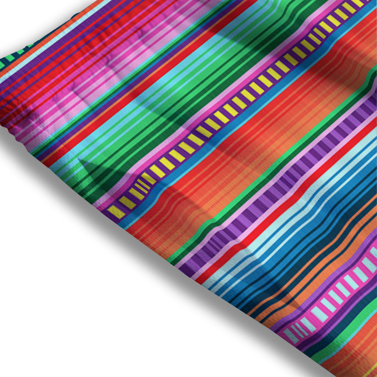 Blanket Stripe Ethnic Serape Print Mesh Shorts