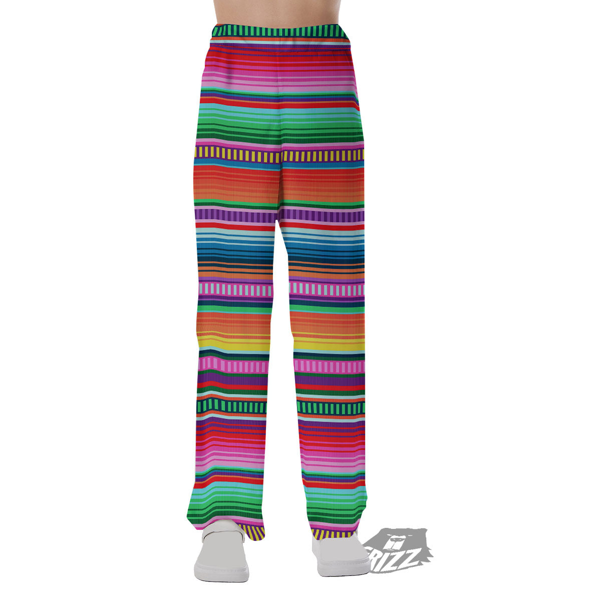 Blanket Stripe Ethnic Serape Print Pajama Pants-grizzshop