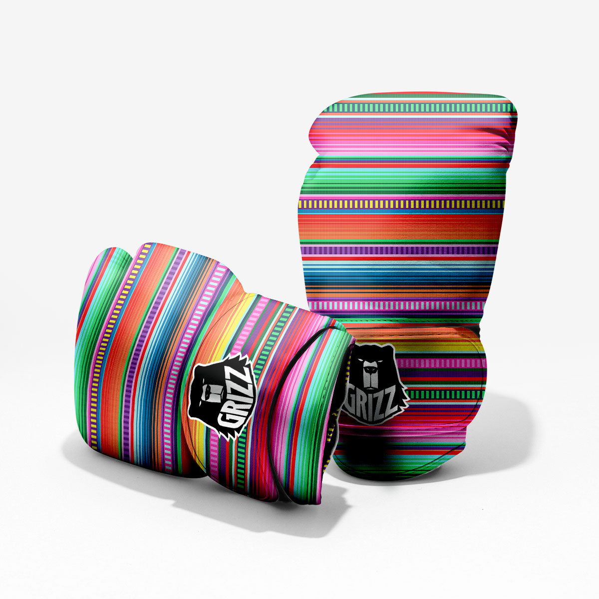 Blanket Stripe Ethnic Serape Print Pro Boxing Glove