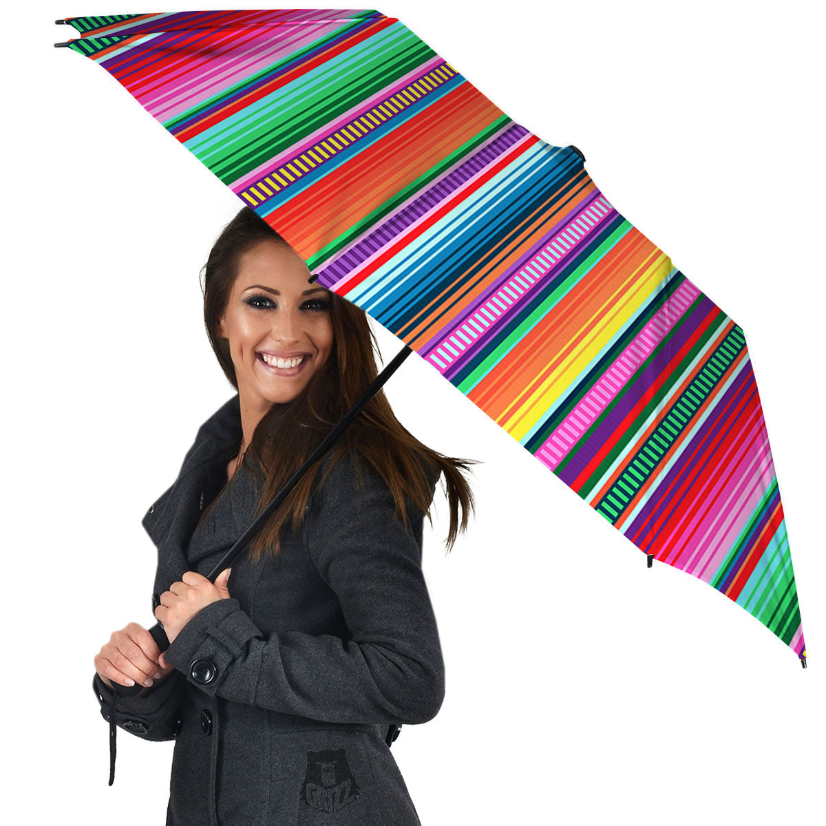 Blanket Stripe Ethnic Serape Print Umbrella-grizzshop