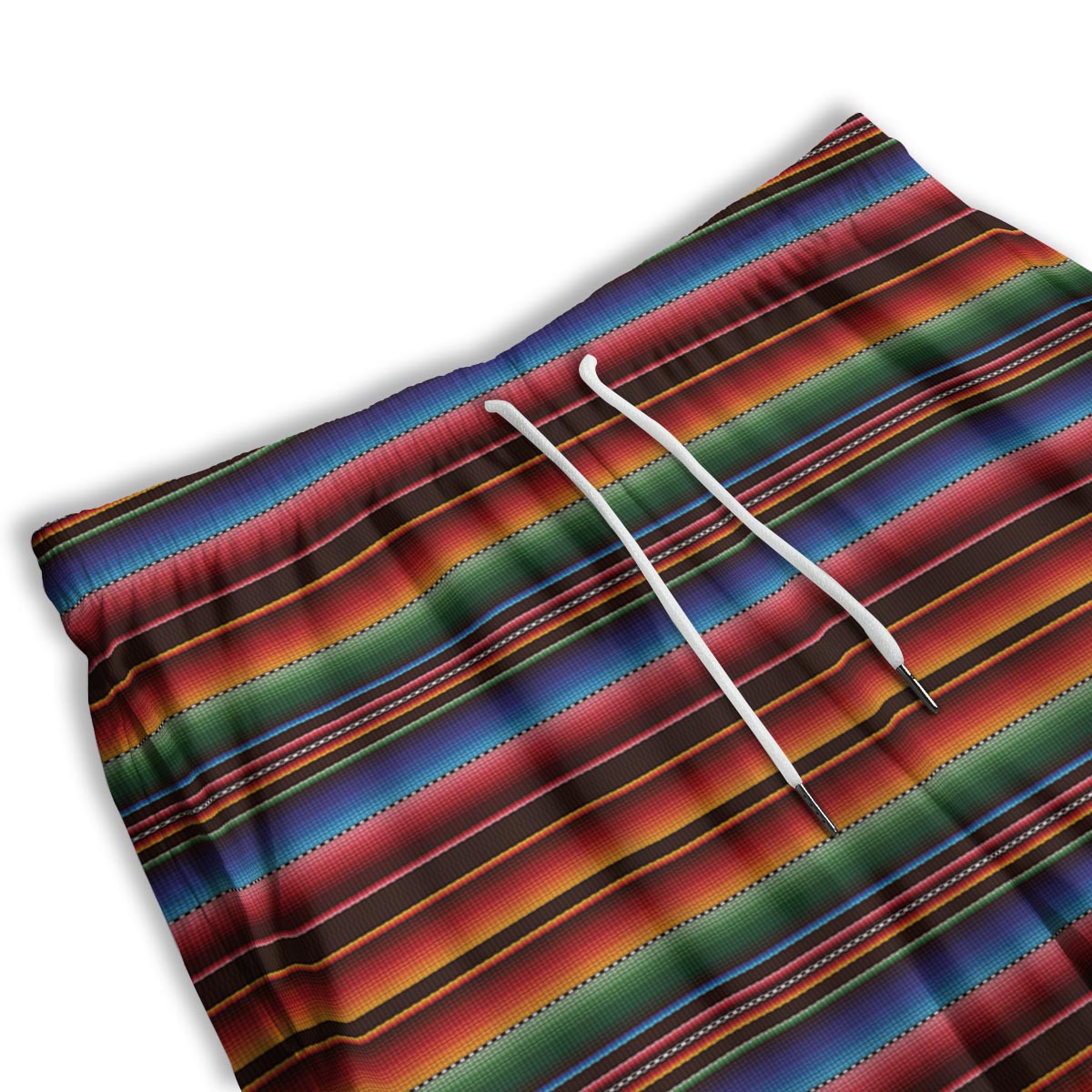 Blanket Stripe Tribal Mexican Print Men's Athletic Shorts