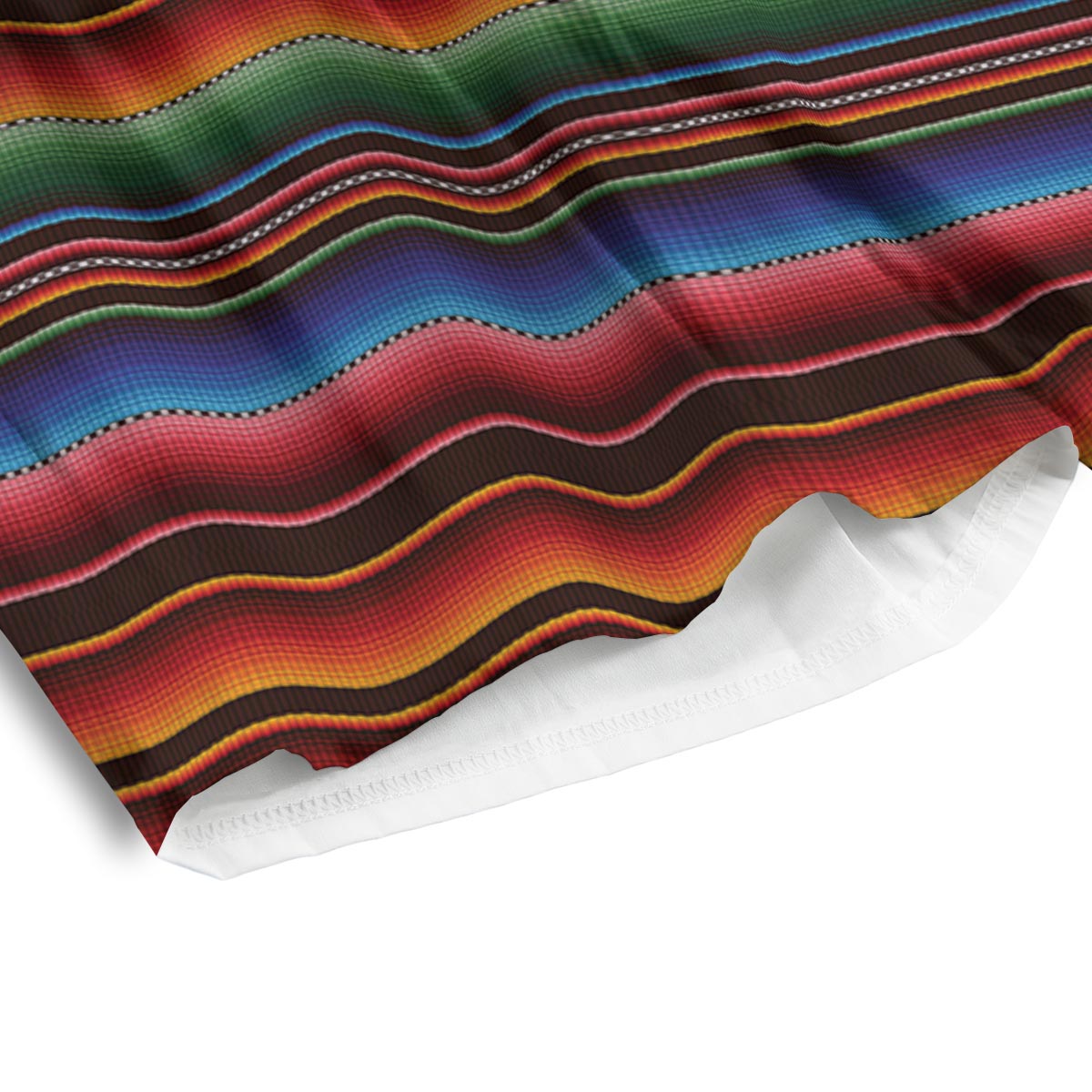 Blanket Stripe Tribal Mexican Print Men's Athletic Shorts