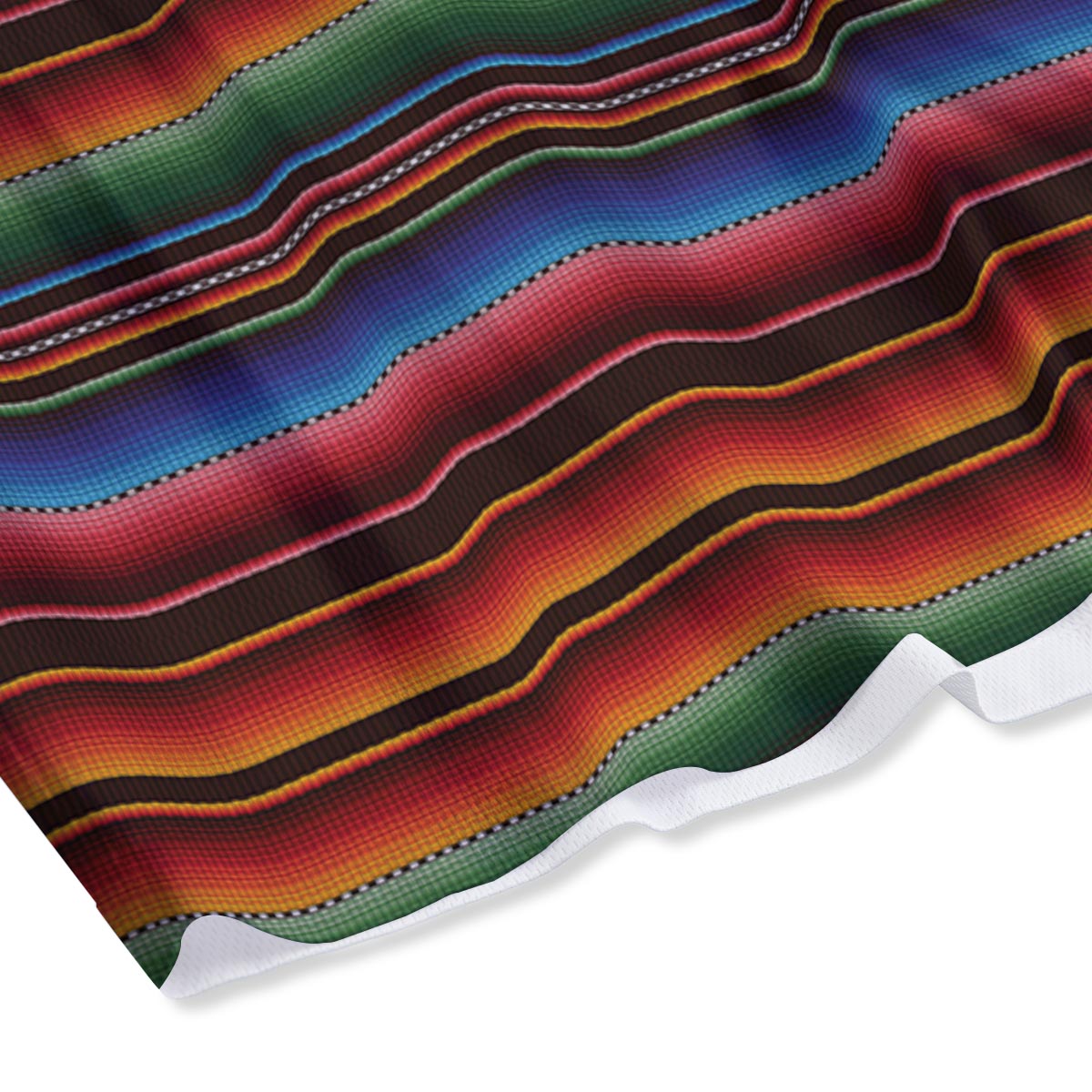Blanket Stripe Tribal Mexican Print Mesh Shorts