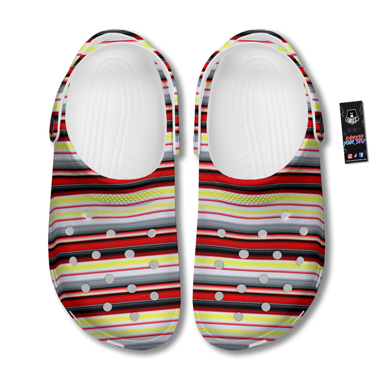 Blanket Stripe Tribal Serape Print Pattern Clog-grizzshop