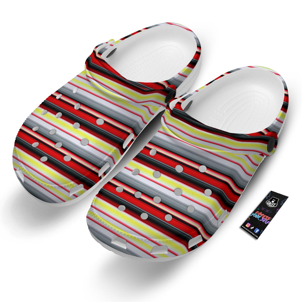 Blanket Stripe Tribal Serape Print Pattern Clog-grizzshop
