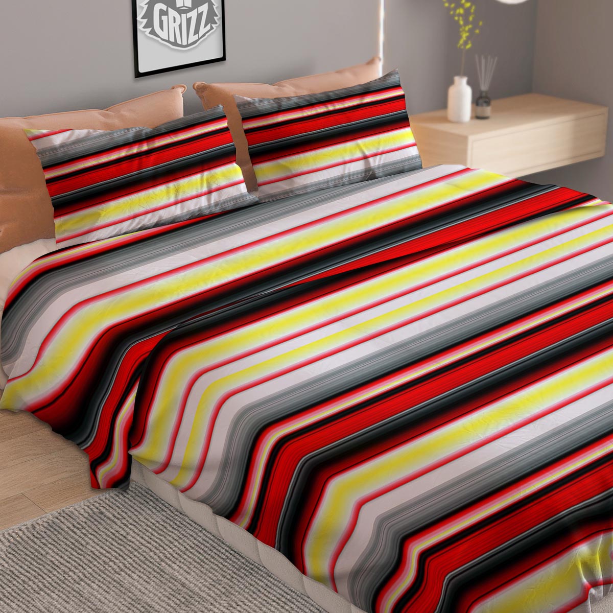 Blanket Stripe Tribal Serape Print Pattern Duvet Cover Bedding Set
