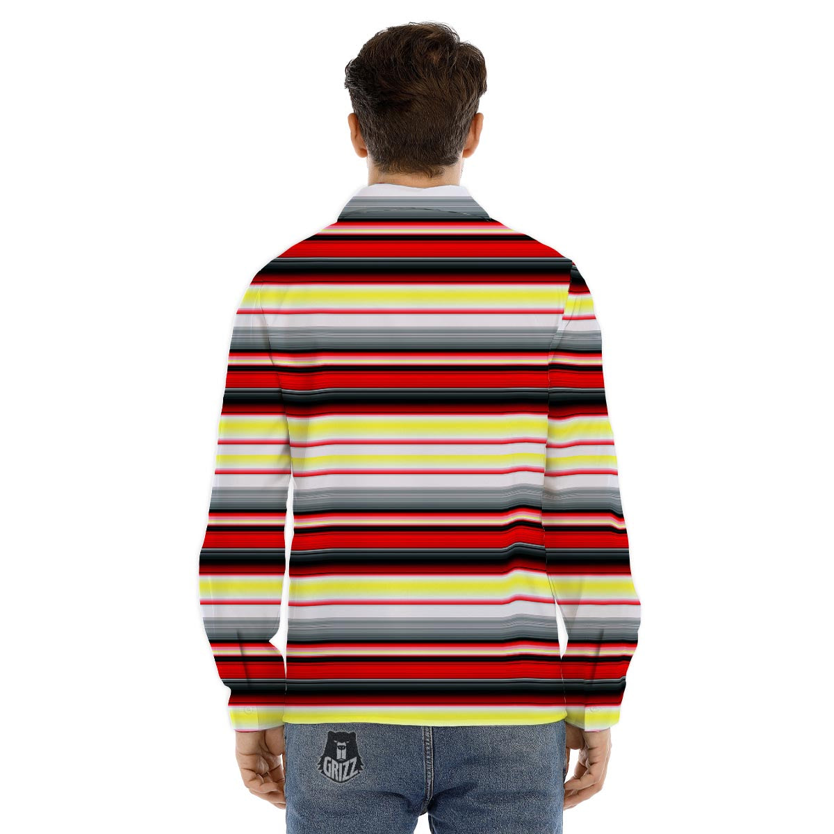 Blanket Stripe Tribal Serape Print Pattern Men's Dress Shirts-grizzshop