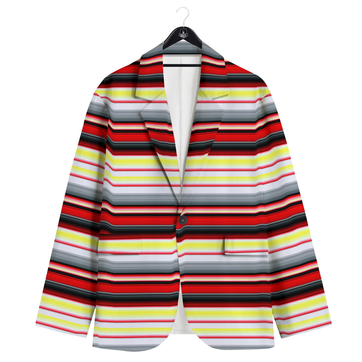 Blanket Stripe Tribal Serape Print Pattern Men's Sport Coat-grizzshop