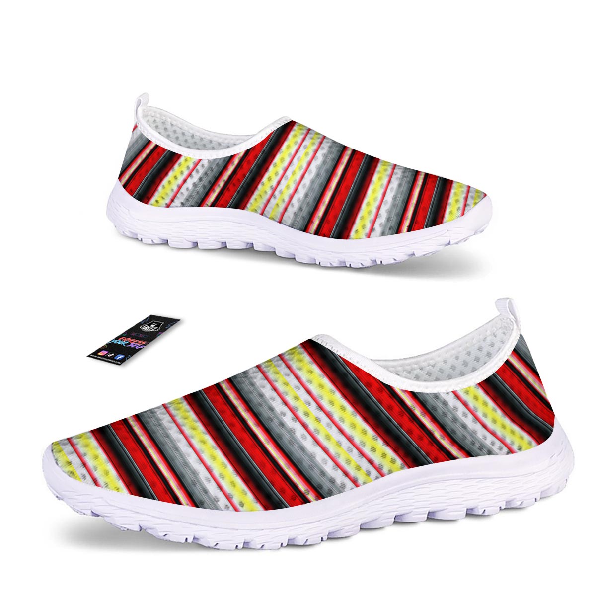Blanket Stripe Tribal Serape Print Pattern Nurse Shoes-grizzshop