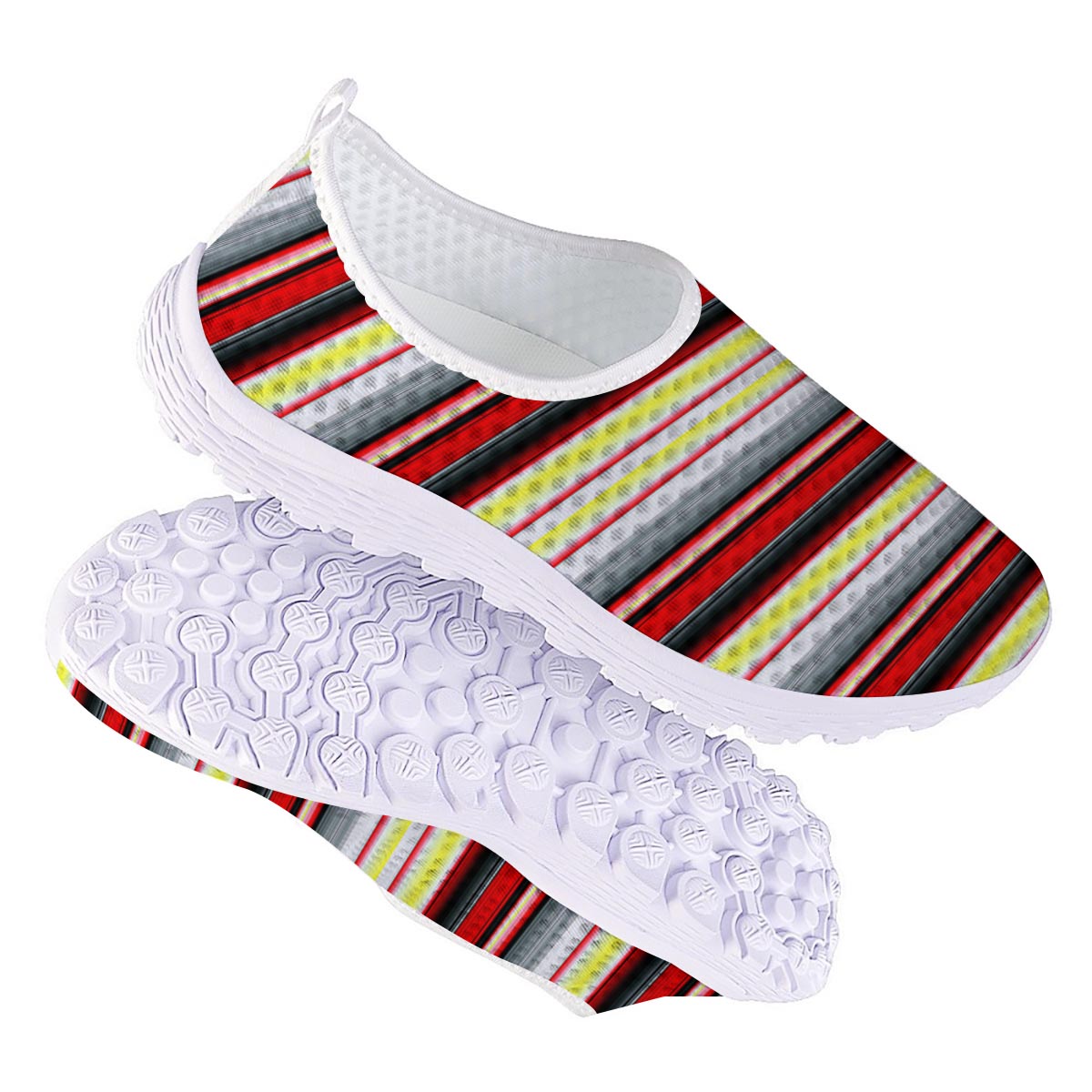 Blanket Stripe Tribal Serape Print Pattern Nurse Shoes-grizzshop