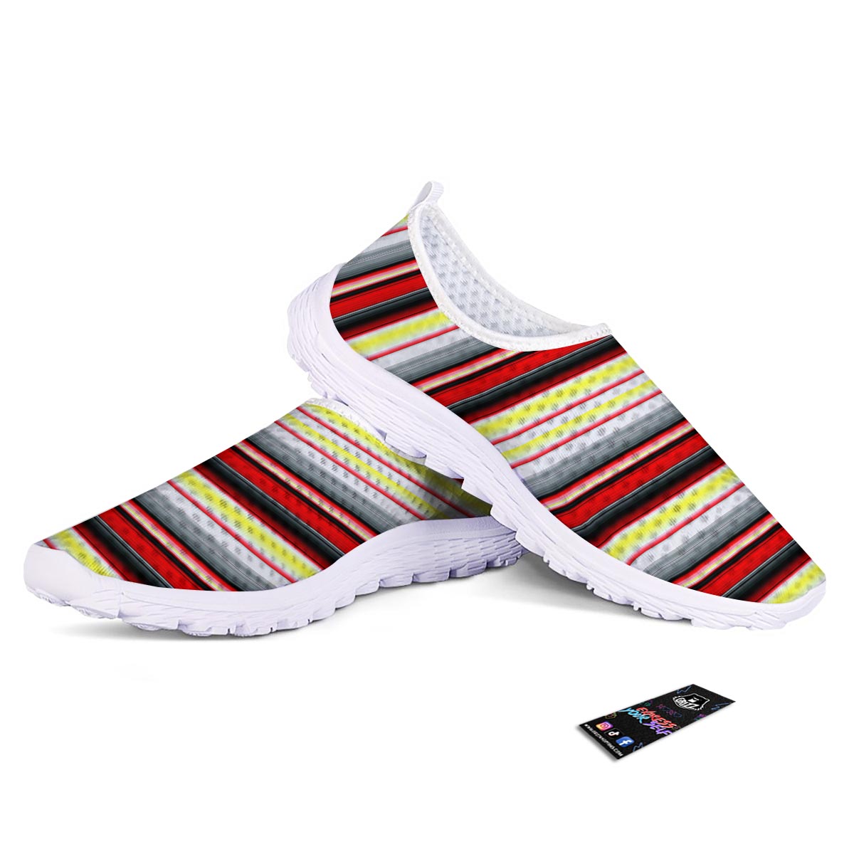 Blanket Stripe Tribal Serape Print Pattern Nurse Shoes-grizzshop