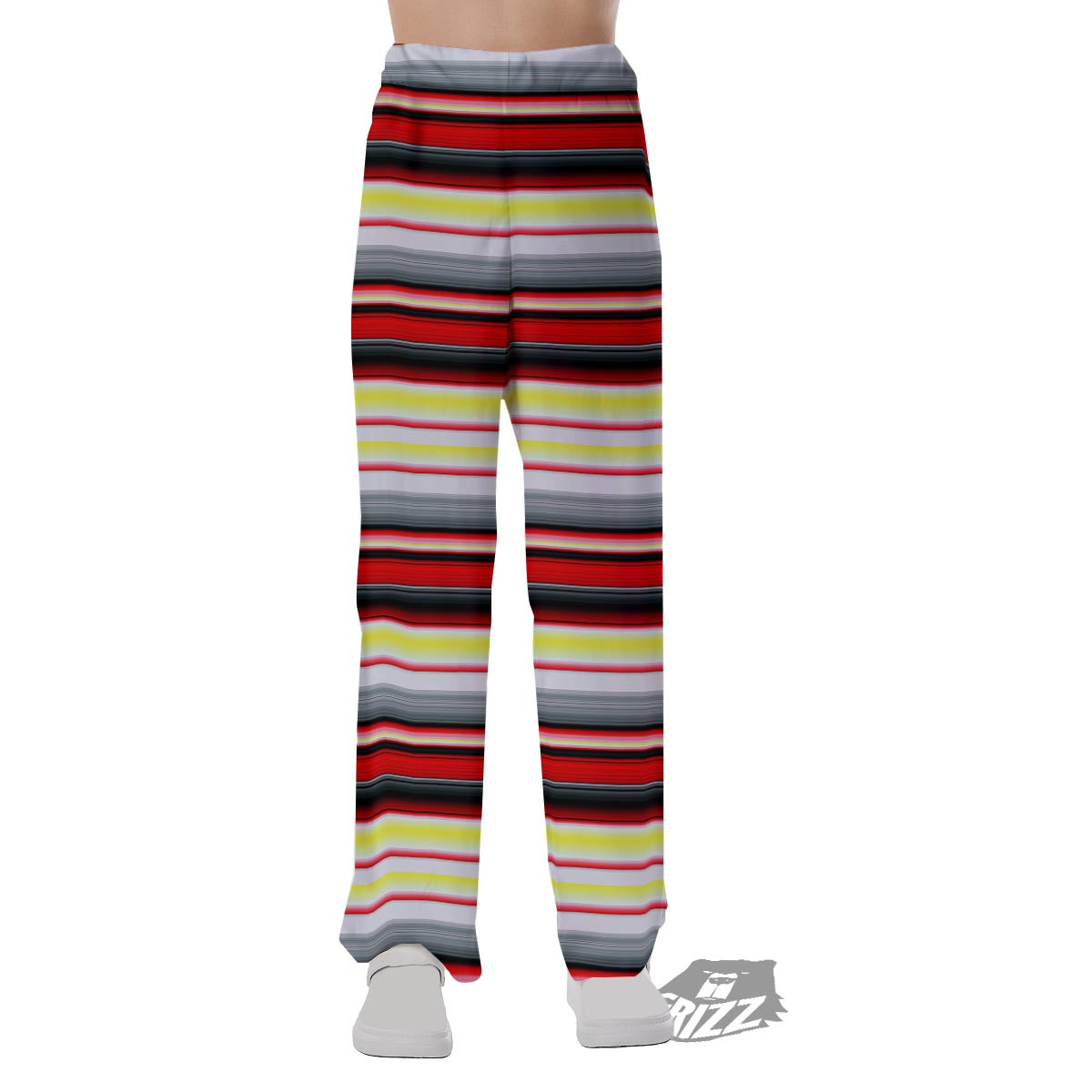 Blanket Stripe Tribal Serape Print Pattern Pajama Pants-grizzshop