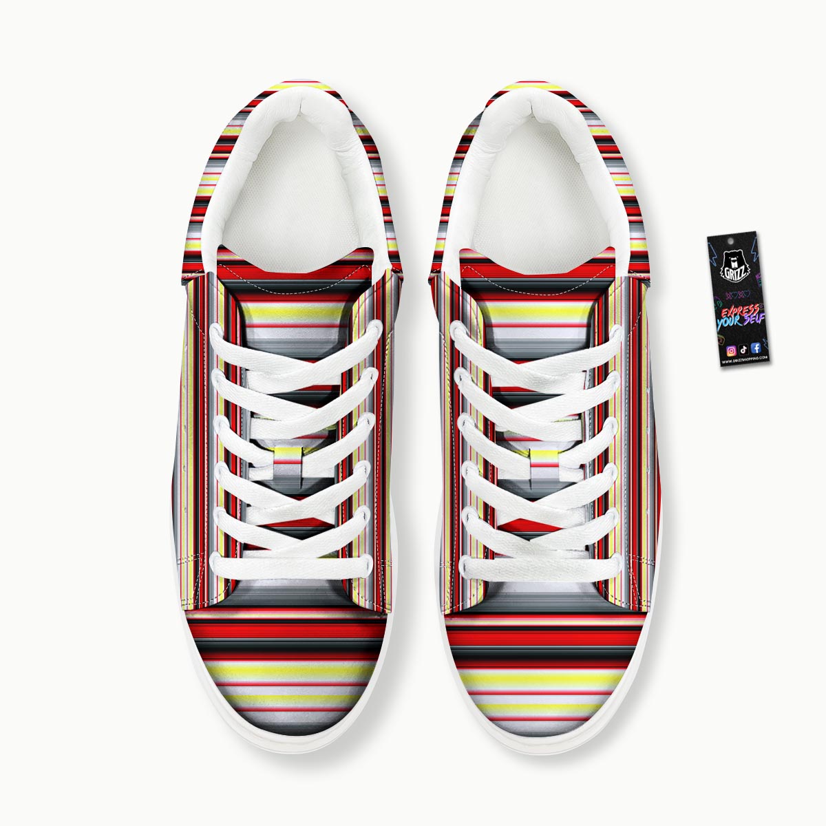 Blanket Stripe Tribal Serape Print Pattern Platform Shoes-grizzshop