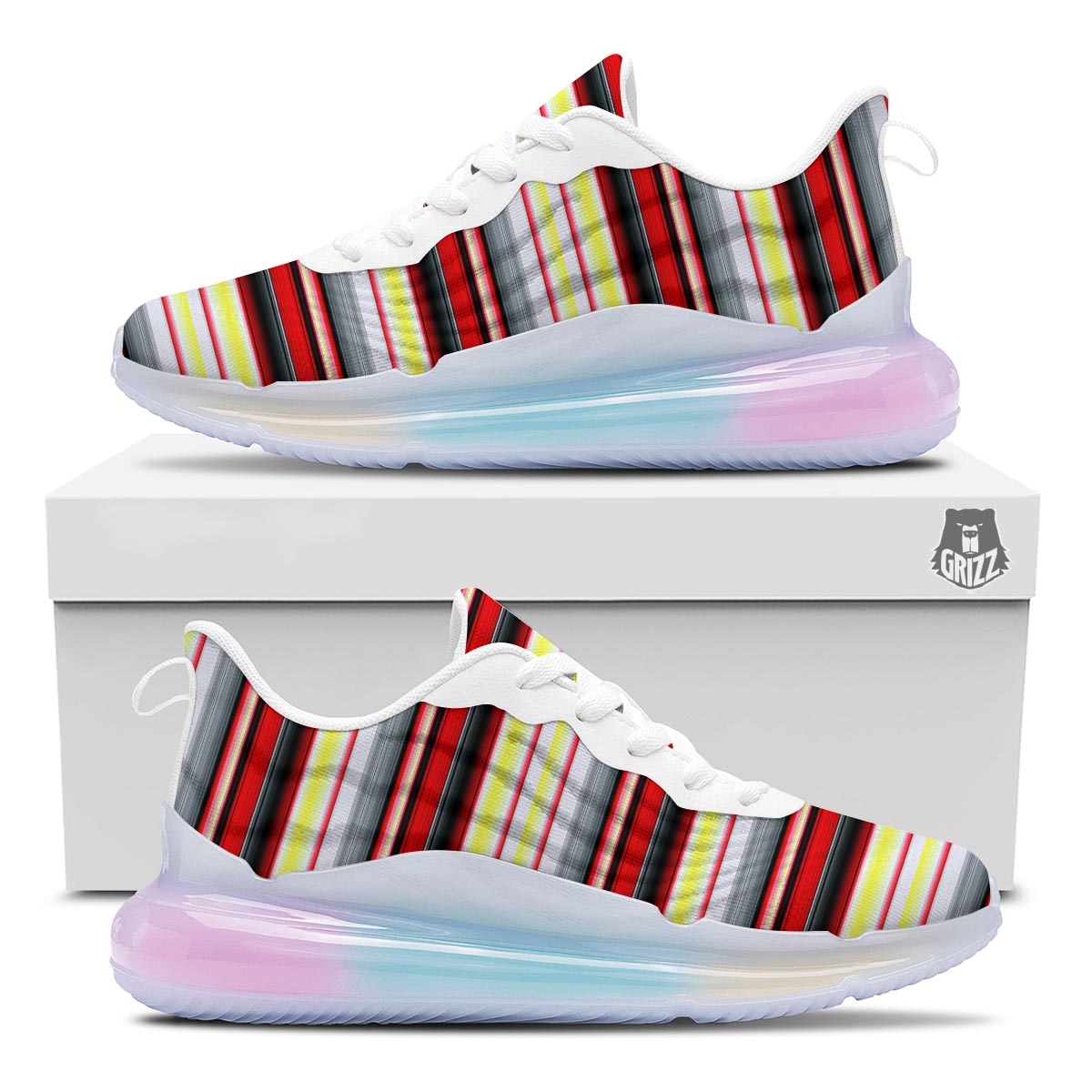 Blanket Stripe Tribal Serape Print Pattern Running Sneakers-grizzshop