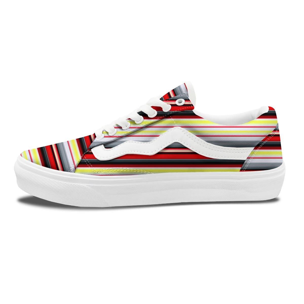 Blanket Stripe Tribal Serape Print Pattern Skate Shoes-grizzshop