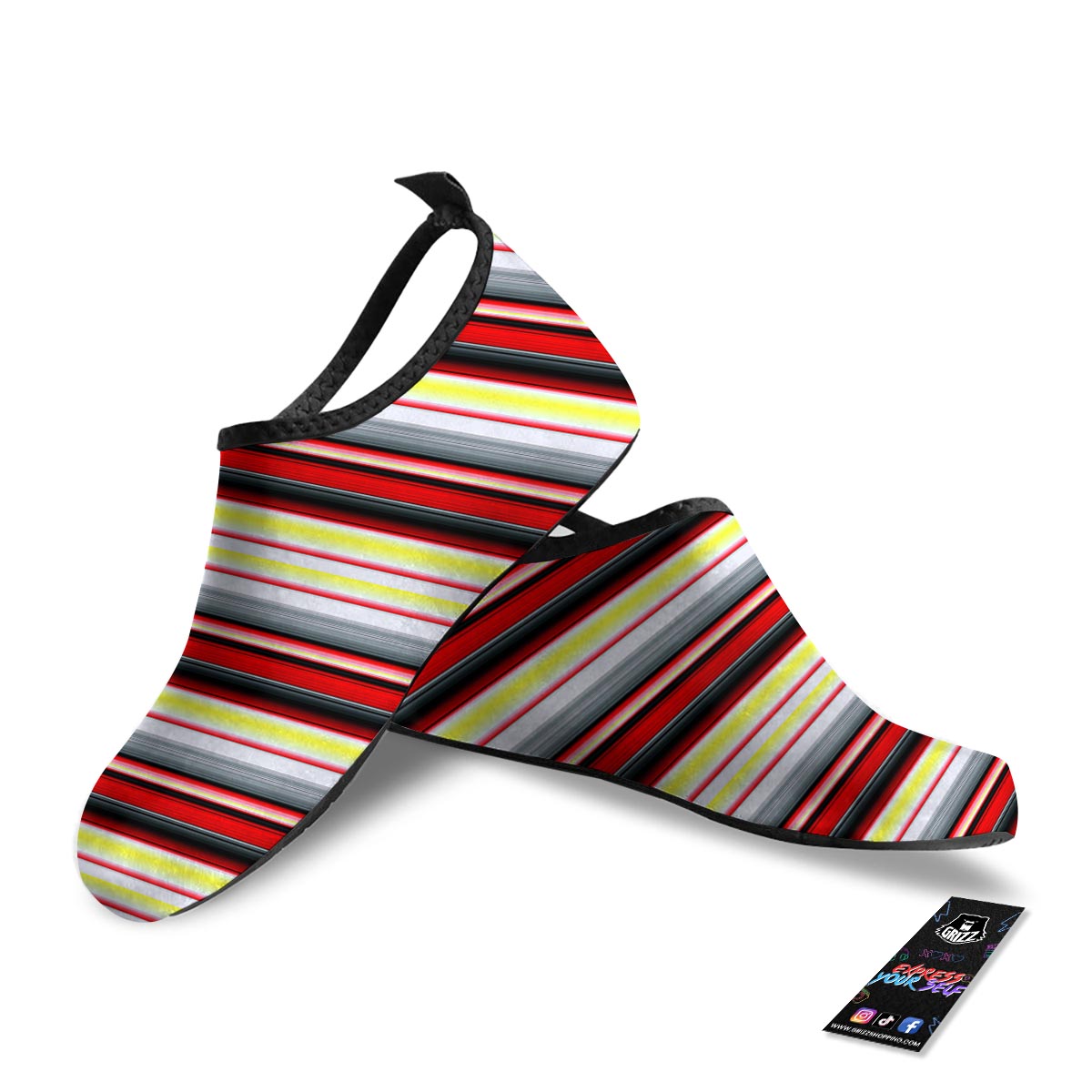 Blanket Stripe Tribal Serape Print Pattern Water Shoes-grizzshop