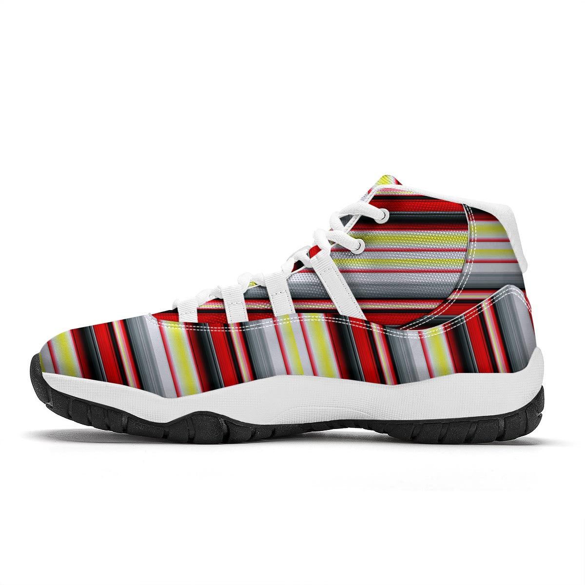 Blanket Stripe Tribal Serape Print Pattern White Bball Shoes-grizzshop