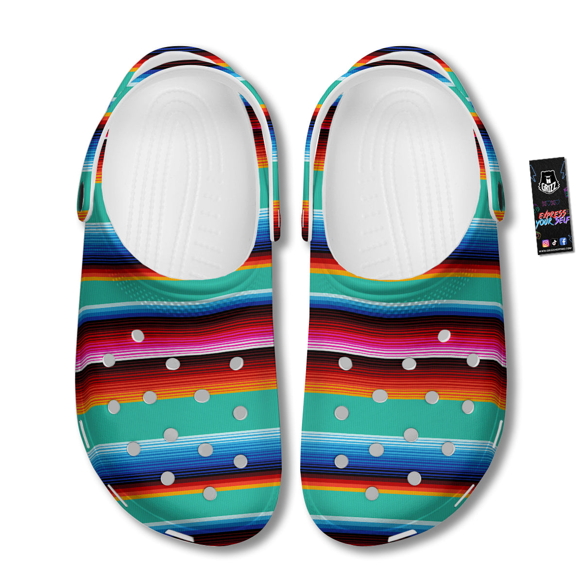 Blanket Stripes Cinco De Mayo Print Clog-grizzshop