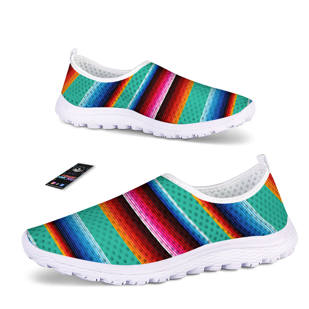Blanket Stripes Cinco De Mayo Print Nurse Shoes-grizzshop
