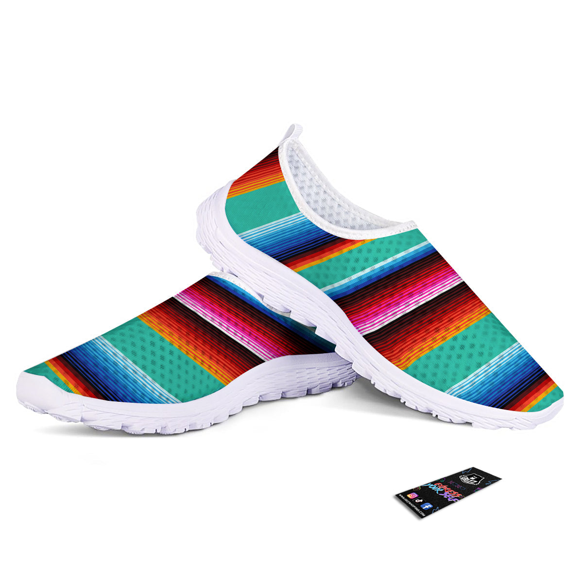 Blanket Stripes Cinco De Mayo Print Nurse Shoes-grizzshop