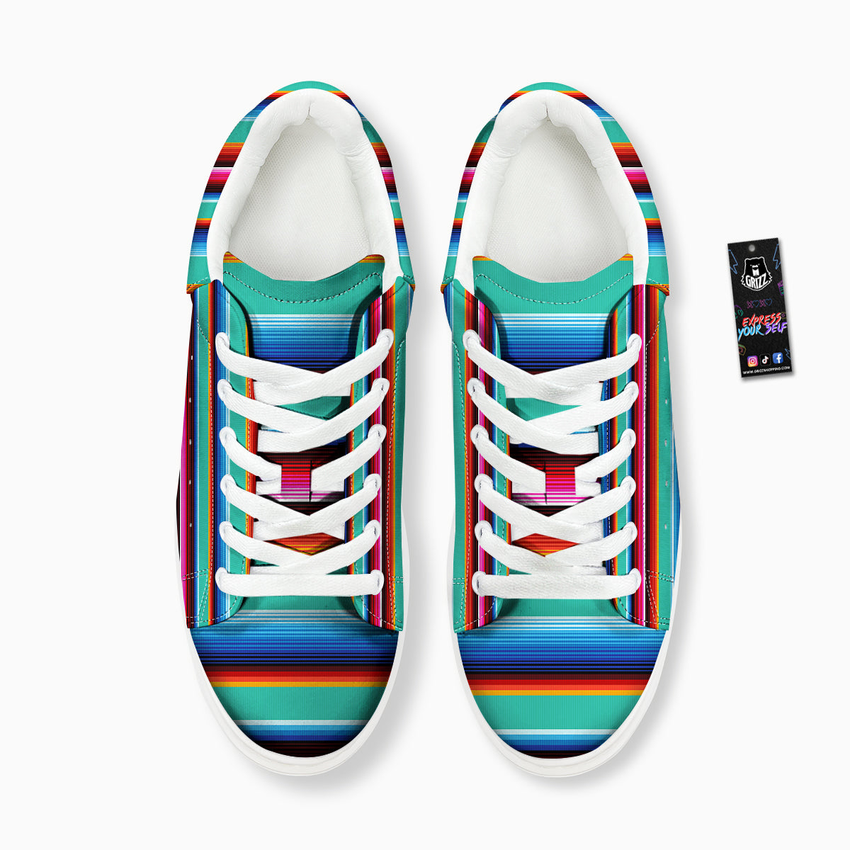 Blanket Stripes Cinco De Mayo Print Platform Shoes-grizzshop