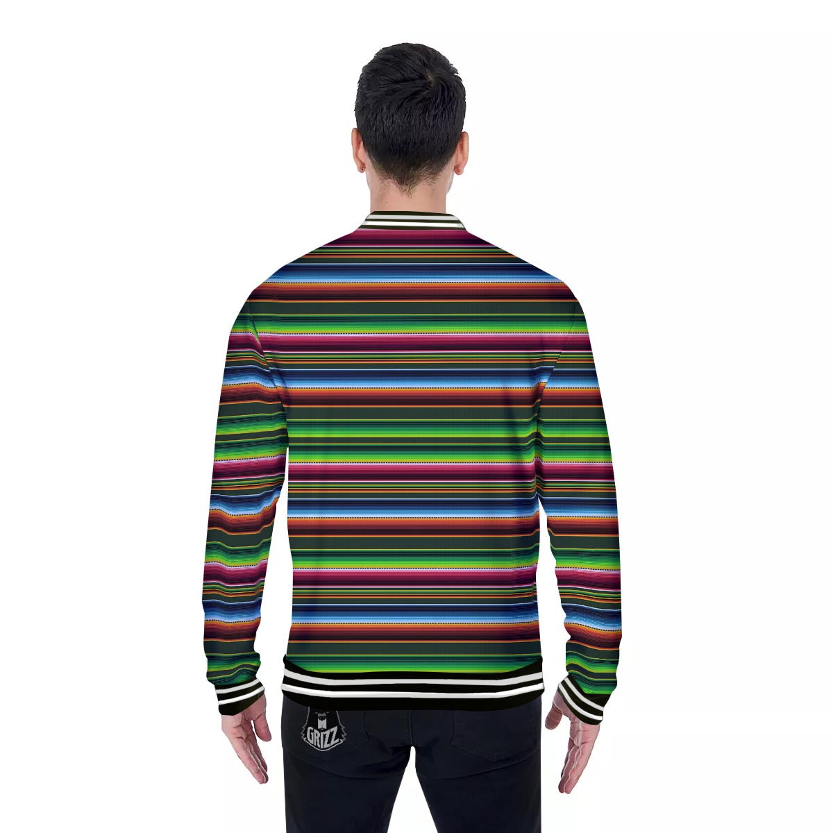 Blanket Tribal Mexican Print Pattern Baseball Jacket-grizzshop