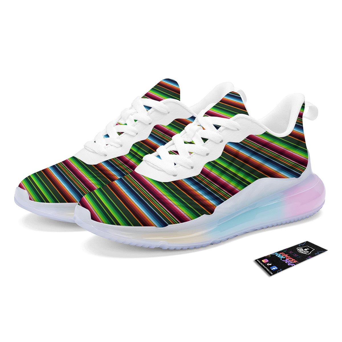 Blanket Tribal Mexican Print Pattern Running Sneakers-grizzshop