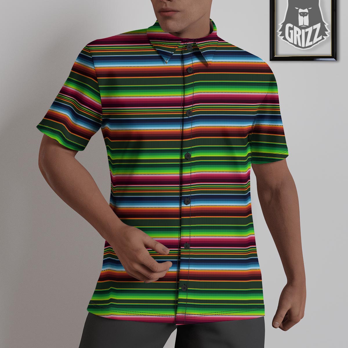 Blanket Tribal Mexican Print Pattern Untucked Shirts-grizzshop