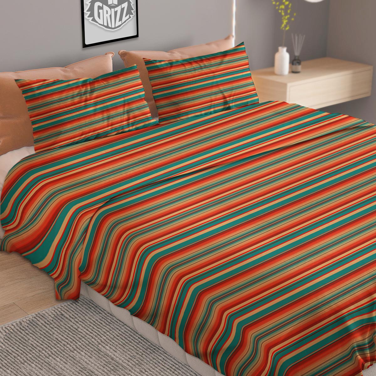Blanket Tribal Serape Print Pattern Duvet Cover Bedding Set