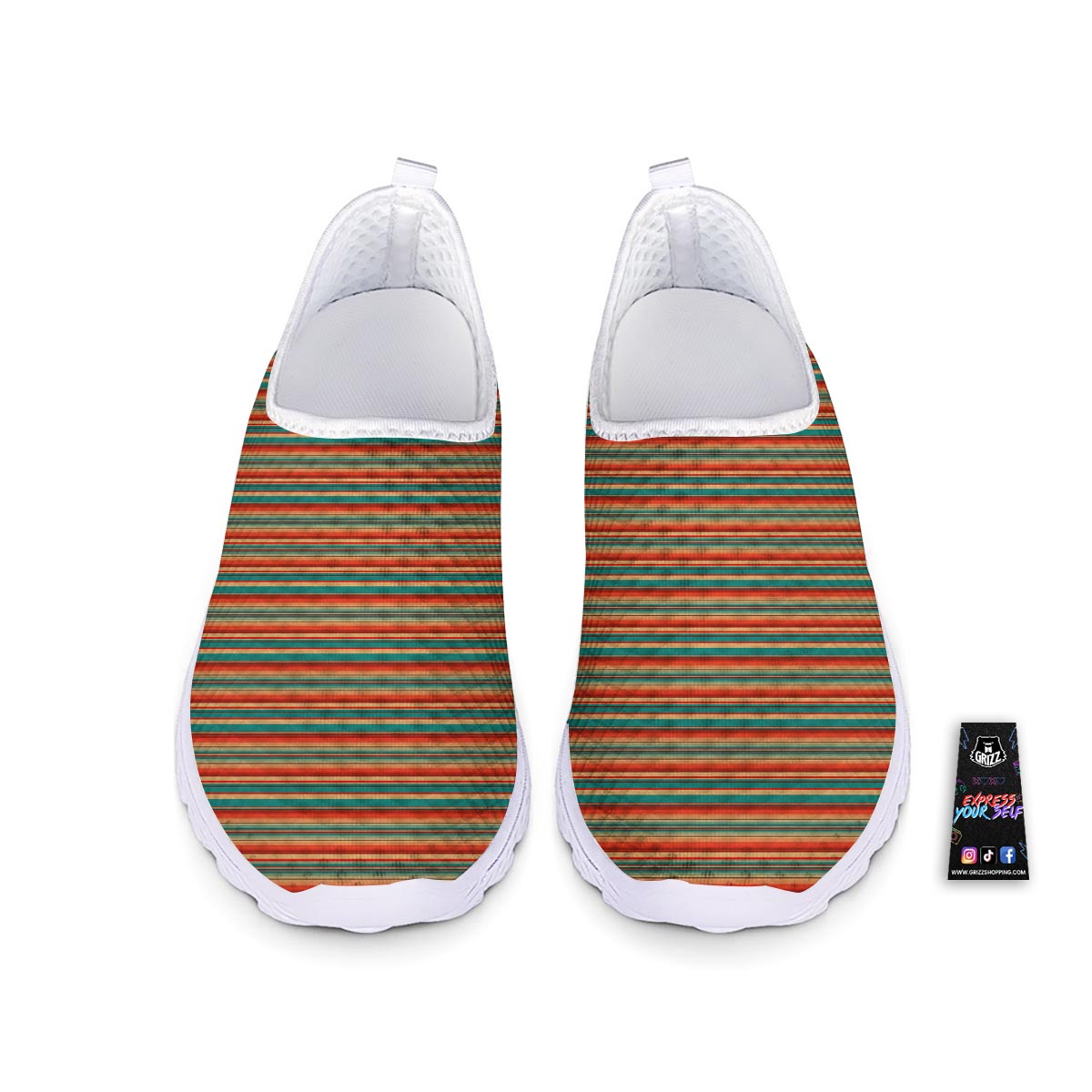 Blanket Tribal Serape Print Pattern Nurse Shoes-grizzshop