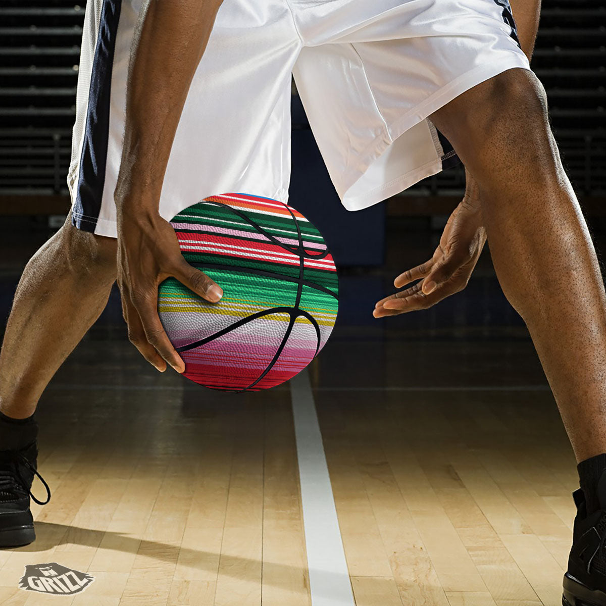 Blanket Mexican Serape Print Pattern Basketball