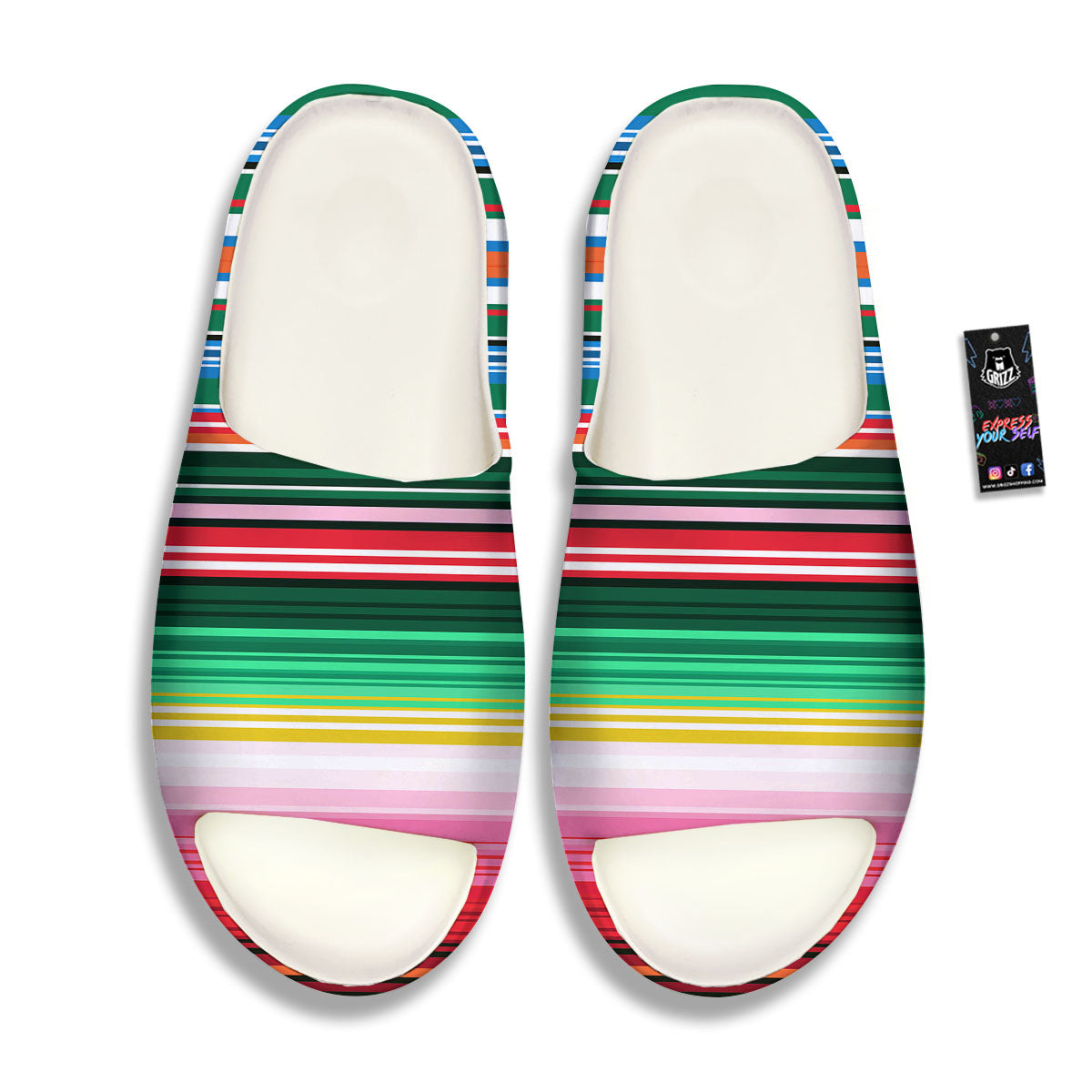 Blanket Mexican Serape Print Pattern Sandals-grizzshop