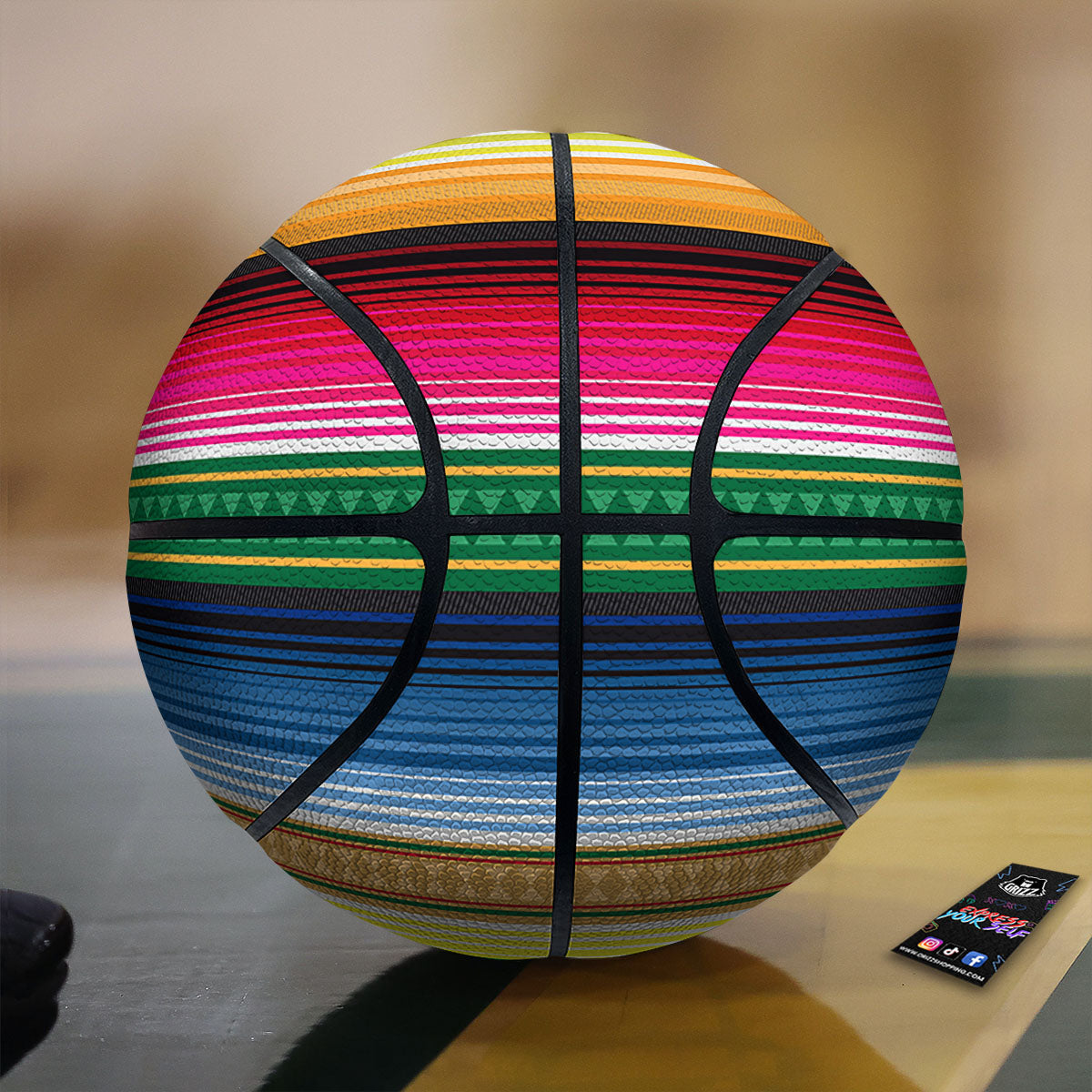 Blanket Mexican Striped Print Pattern Basketball