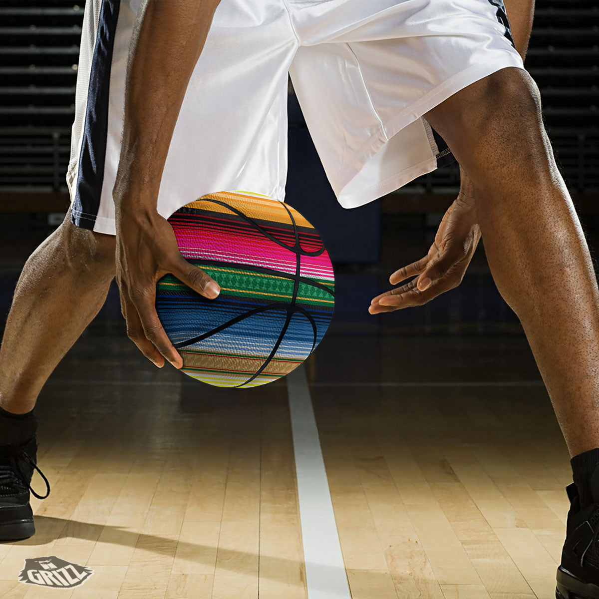 Blanket Mexican Striped Print Pattern Basketball