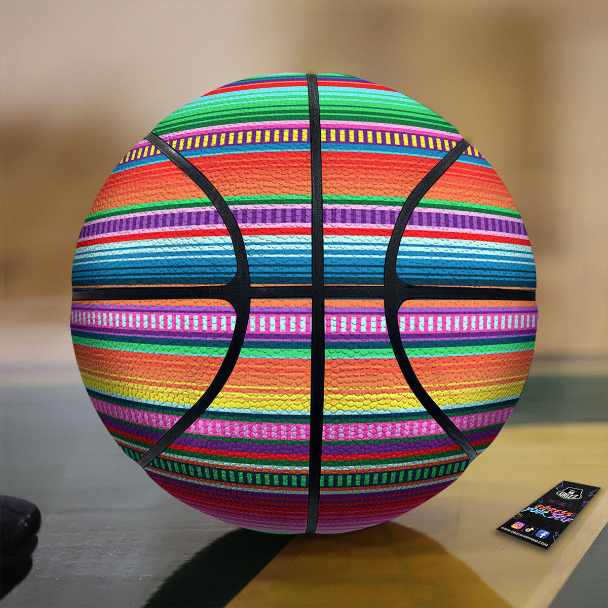 Blue And White Navy Argyle Print Pattern Basketball