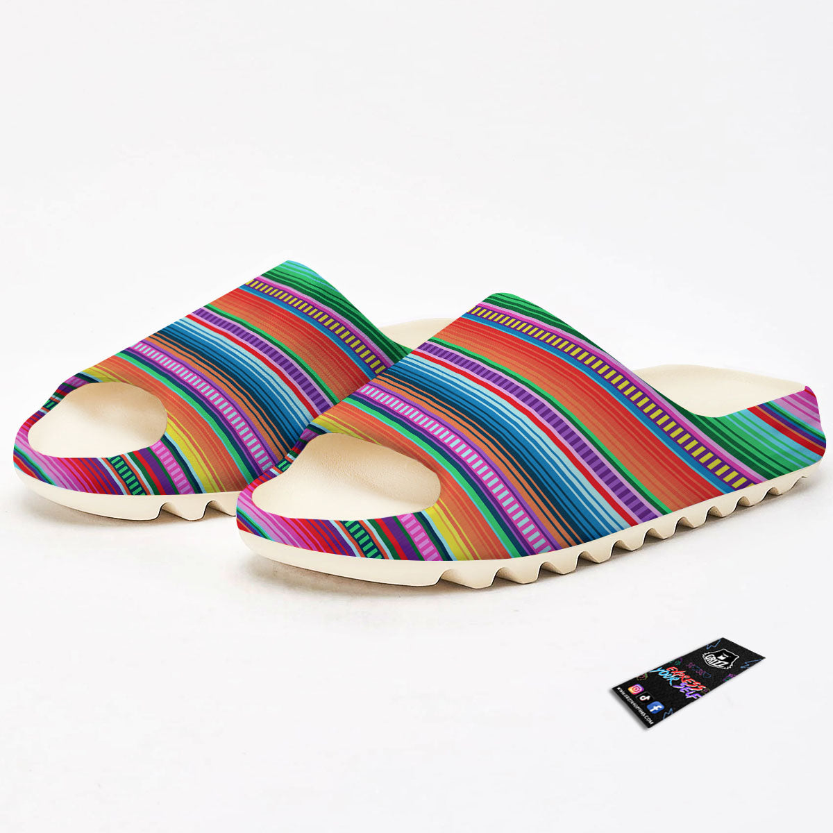 Blanket Stripe Ethnic Serape Print Sandals-grizzshop
