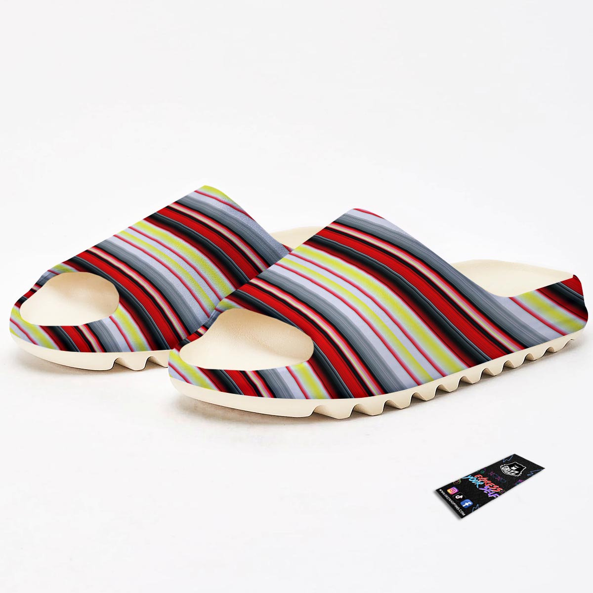 Blanket Stripe Tribal Serape Print Pattern Sandals-grizzshop