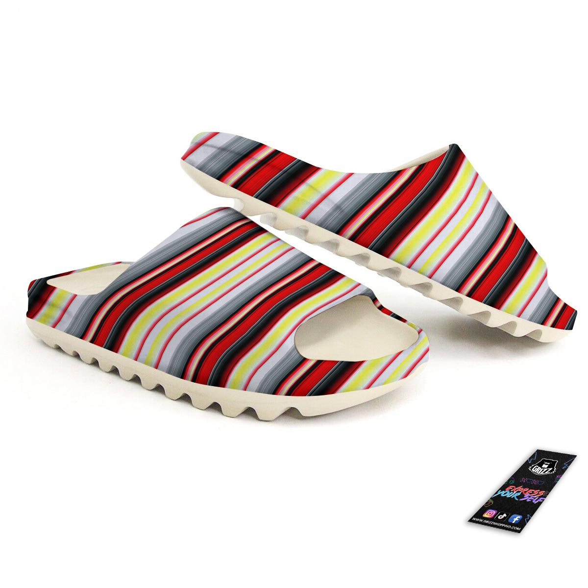 Blanket Stripe Tribal Serape Print Pattern Sandals-grizzshop