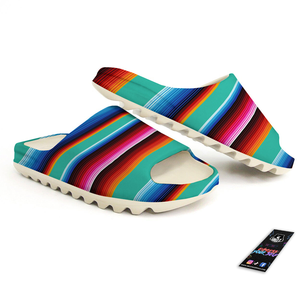 Blanket Stripes Cinco De Mayo Print Sandals-grizzshop
