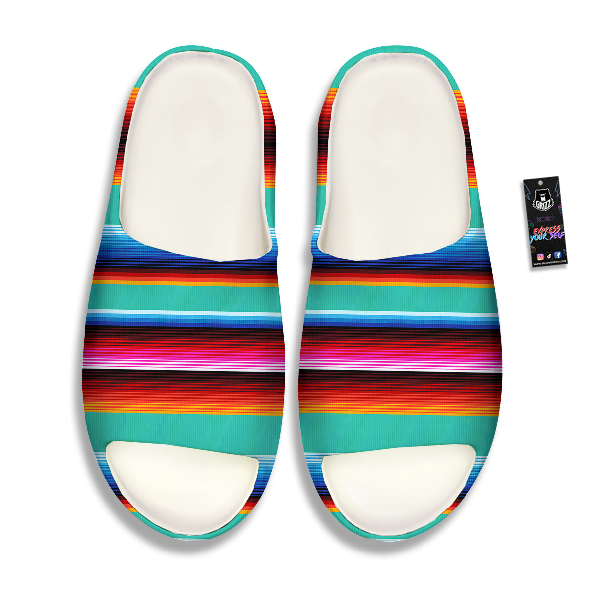Blanket Stripes Cinco De Mayo Print Sandals-grizzshop