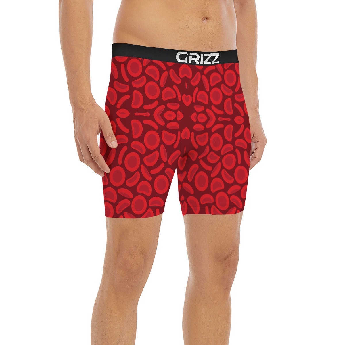 Blood Cells Red Print Pattern Boxer Briefs-grizzshop