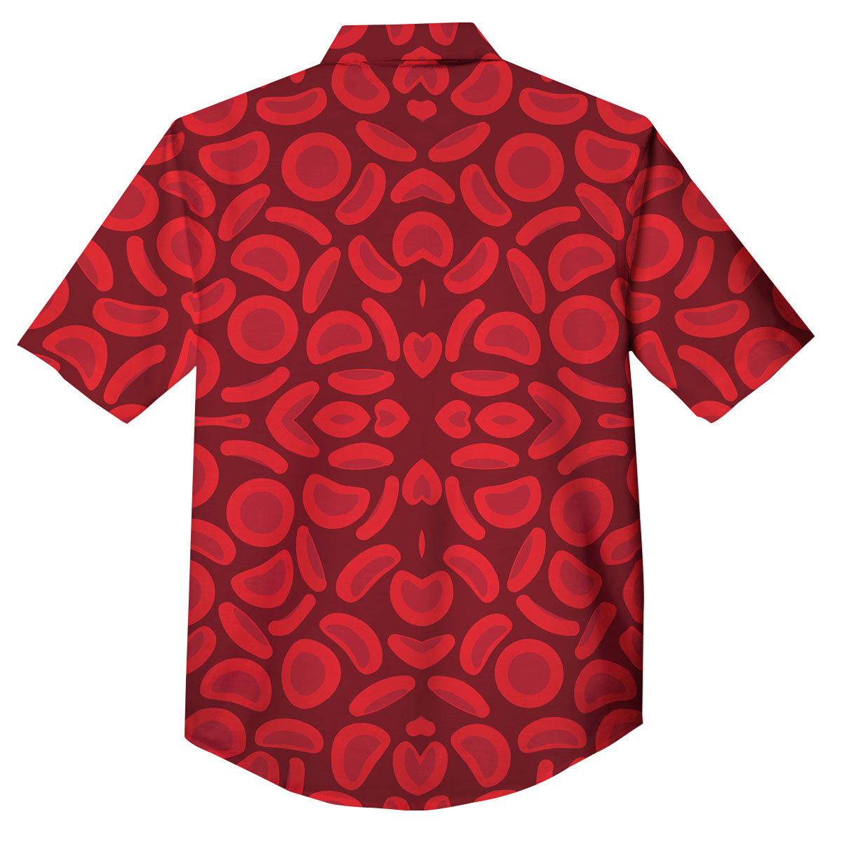 Blood Cells Red Print Pattern Button Up Shirt-grizzshop