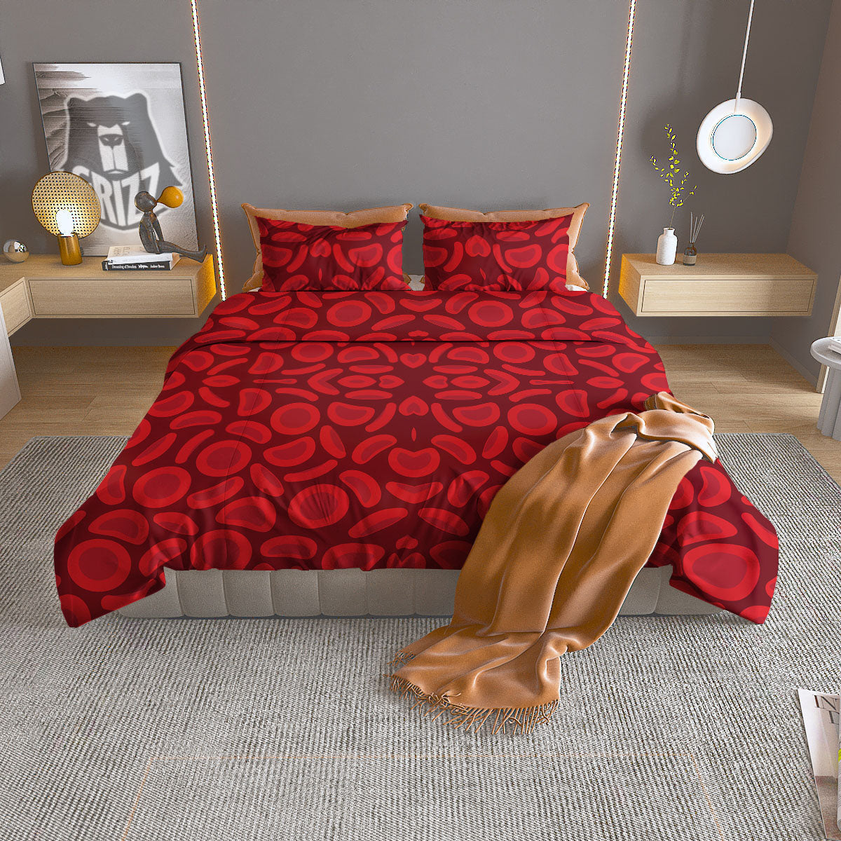 Banana Zigzag Print Pattern Duvet Cover Bedding Set