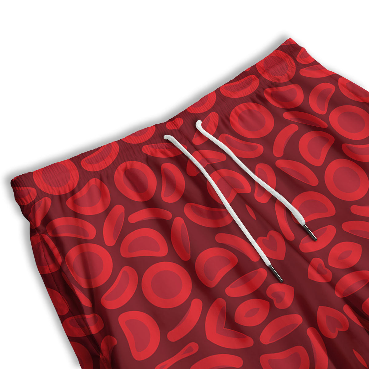Blood Cells Red Print Pattern Men's Athletic Shorts